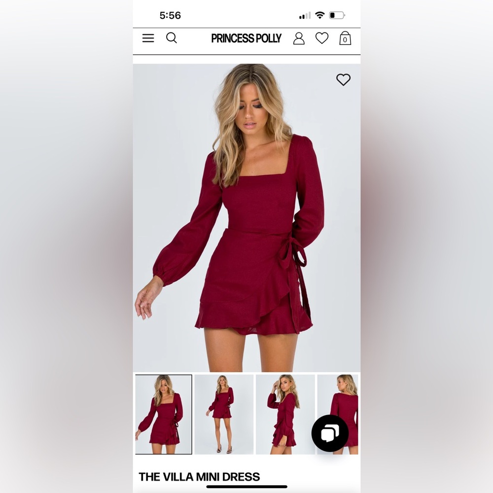 Princess Polly The Villa Mini Dress Size 6